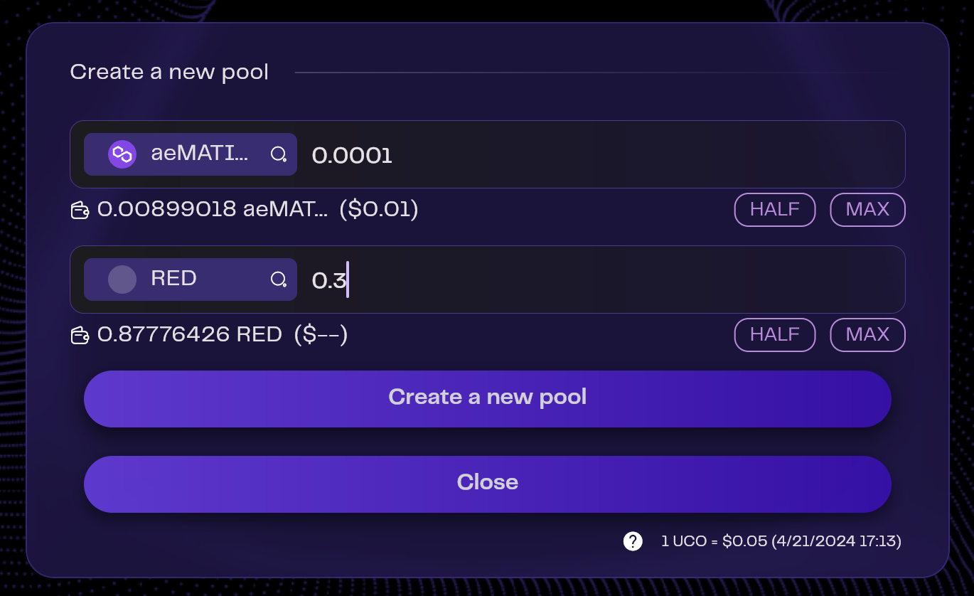 Add pool form